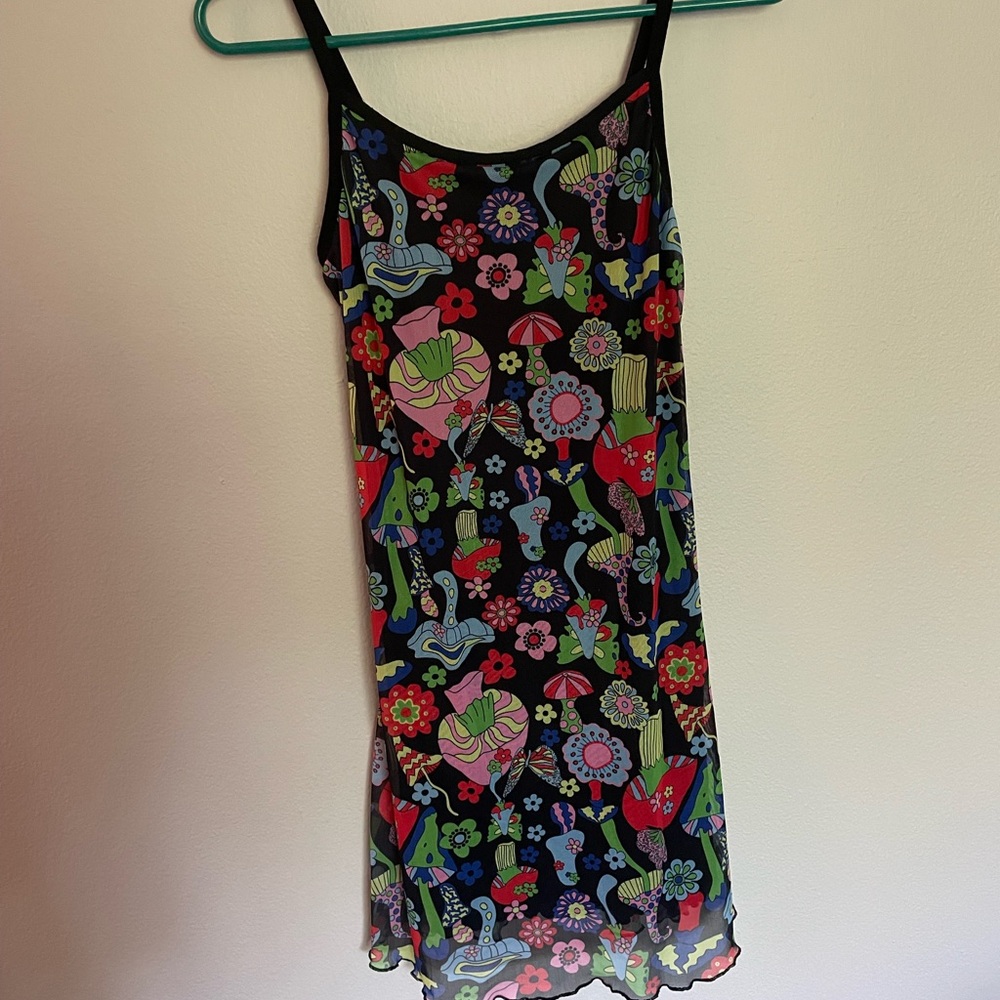 Colorful Mushroom Slip Dress